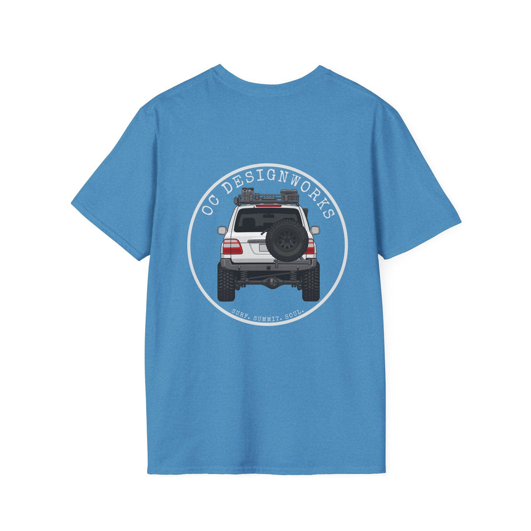 100 LC 'Yota Profile T-Shirt — Let's Go Exploring - T-Shirt - Heather Sapphire - OC Designworks