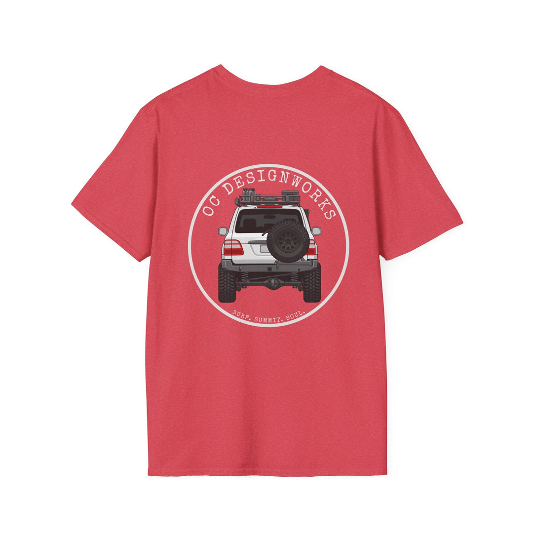 100 LC 'Yota Profile T-Shirt — Let's Go Exploring - T-Shirt - Heather Red - OC Designworks