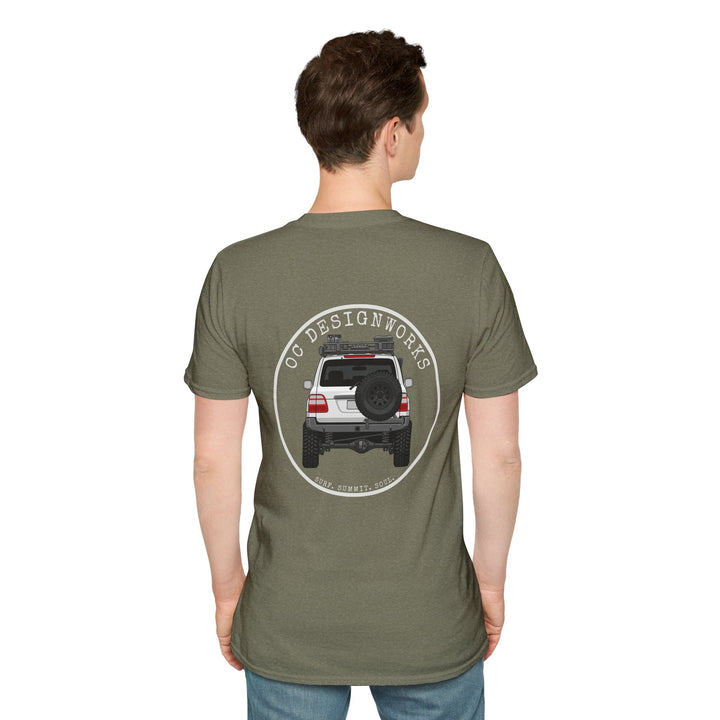 100 LC 'Yota Profile T-Shirt — Let's Go Exploring - T-Shirt - Heather Military Green - OC Designworks
