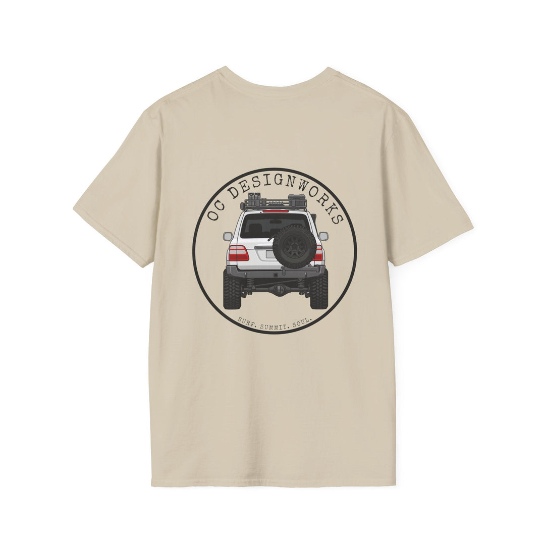 100 LC 'Yota Profile T-Shirt — Let's Go Exploring - T-Shirt - Sand - OC Designworks