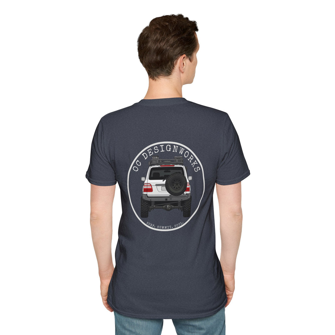 100 LC 'Yota Profile T-Shirt — Let's Go Exploring - T-Shirt - Heather Navy - OC Designworks