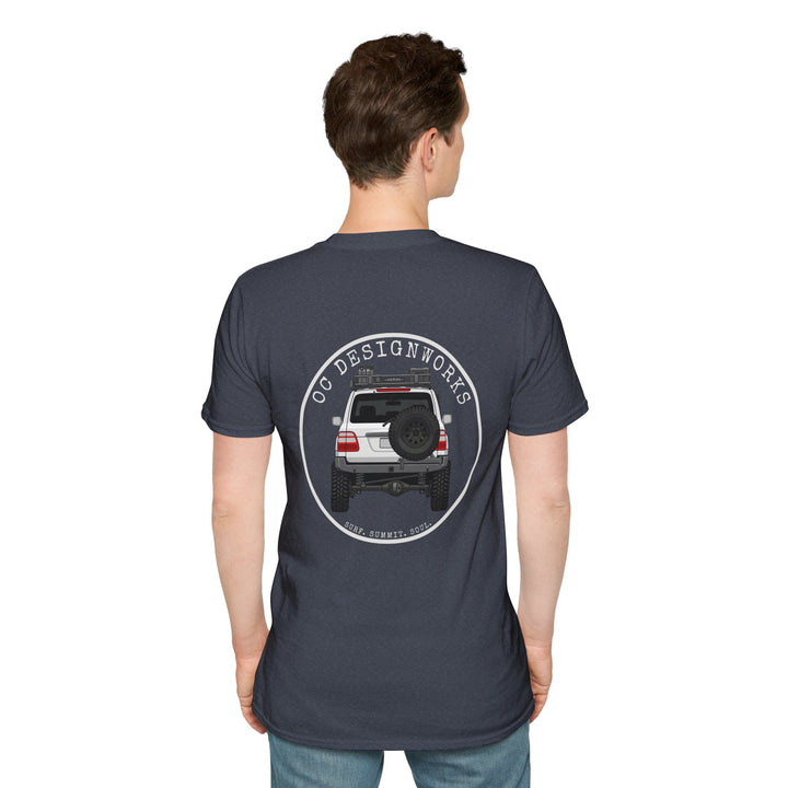 100 LC 'Yota Profile T-Shirt — Let's Go Exploring - T-Shirt - Heather Navy - OC Designworks