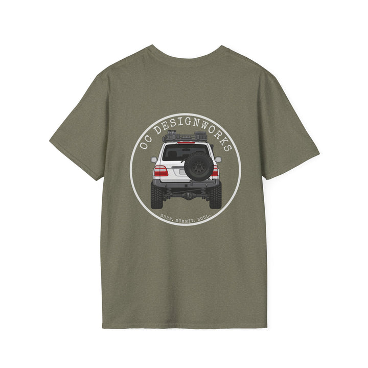 100 LC 'Yota Profile T-Shirt — Let's Go Exploring - T-Shirt - Heather Military Green - OC Designworks