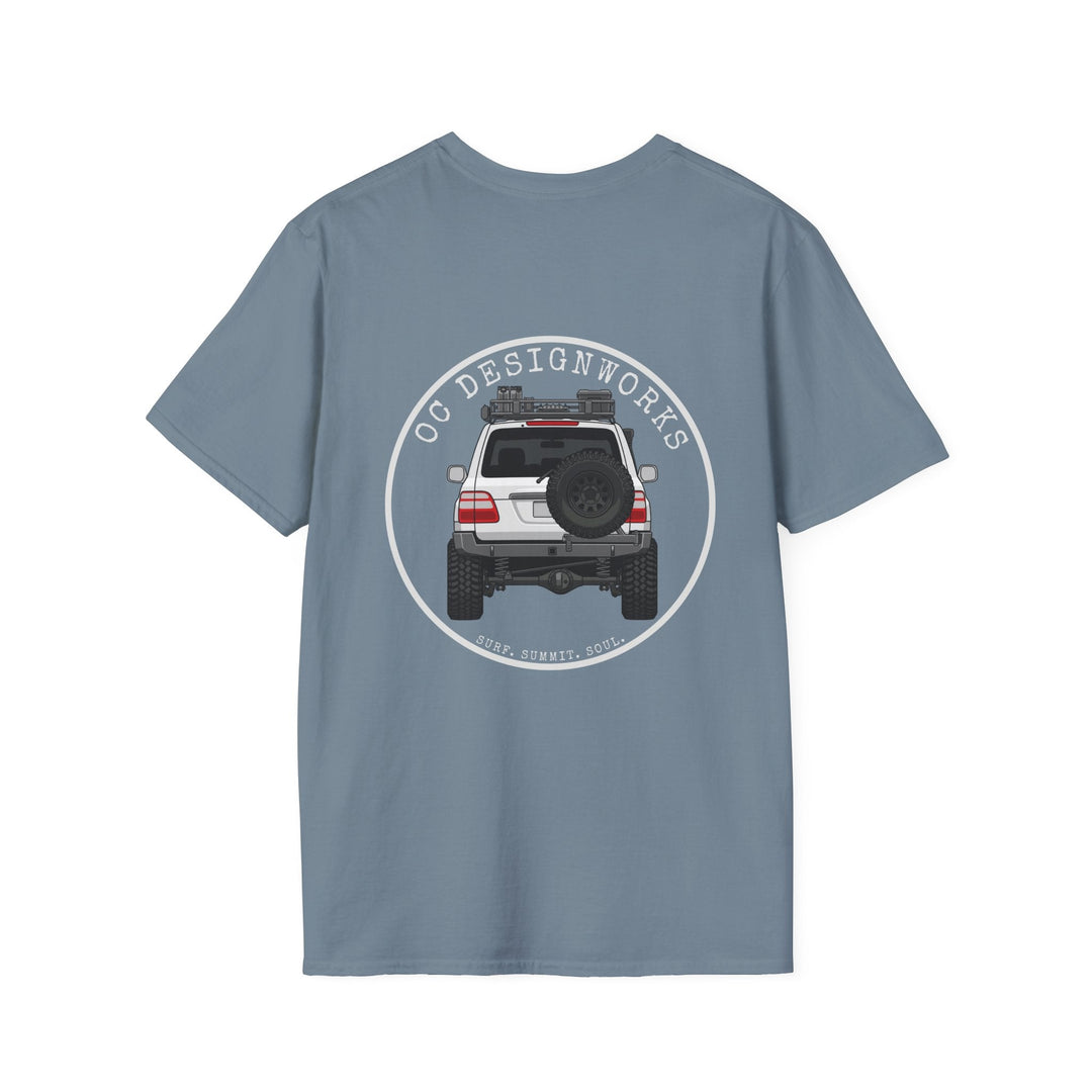 100 LC 'Yota Profile T-Shirt — Let's Go Exploring - T-Shirt - Stone Blue - OC Designworks