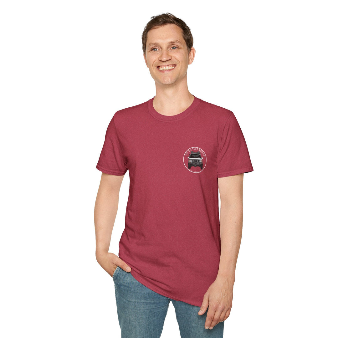 100 LC 'Yota Profile T-Shirt — Let's Go Exploring - T-Shirt - Heather Cardinal - OC Designworks