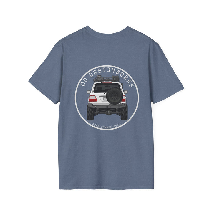 100 LC 'Yota Profile T-Shirt — Let's Go Exploring - T-Shirt - Heather Indigo - OC Designworks