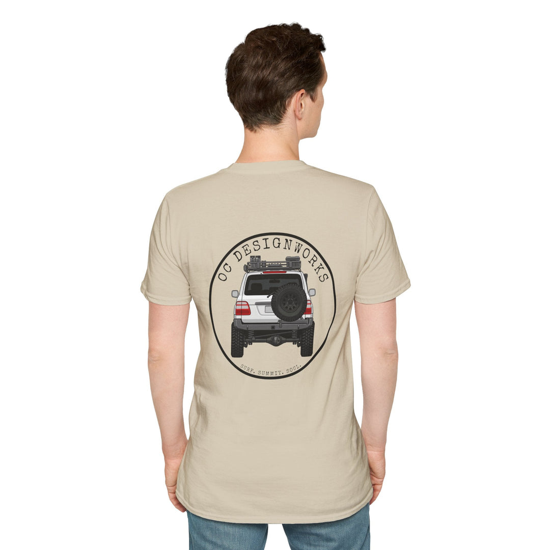 100 LC 'Yota Profile T-Shirt — Let's Go Exploring - T-Shirt - Sand - OC Designworks