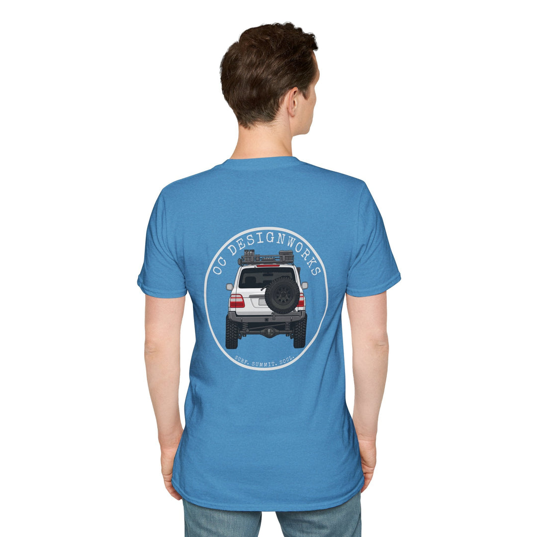 100 LC 'Yota Profile T-Shirt — Let's Go Exploring - T-Shirt - Heather Sapphire - OC Designworks