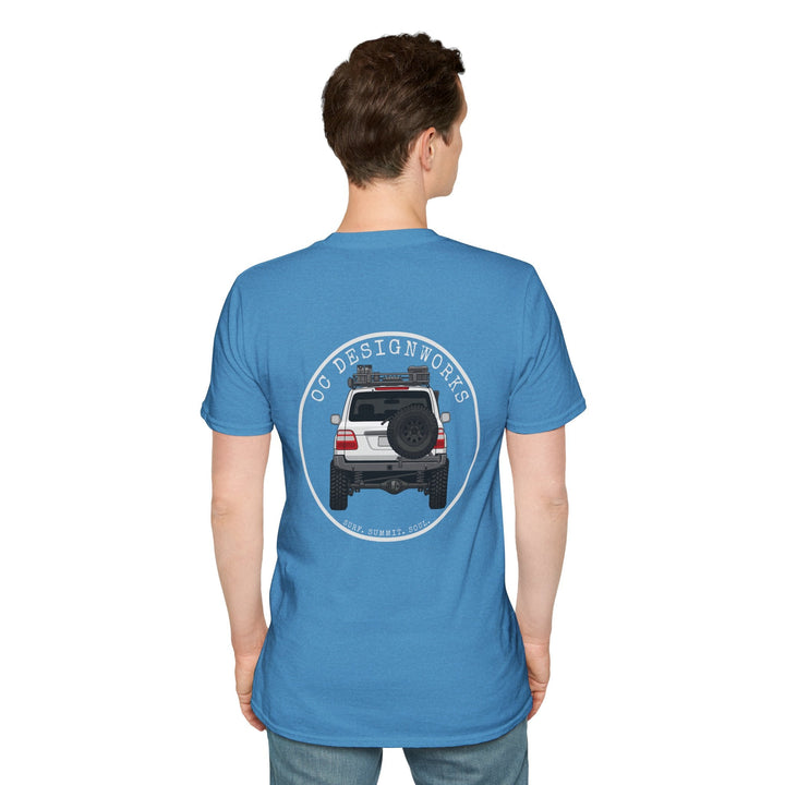 100 LC 'Yota Profile T-Shirt — Let's Go Exploring - T-Shirt - Heather Sapphire - OC Designworks