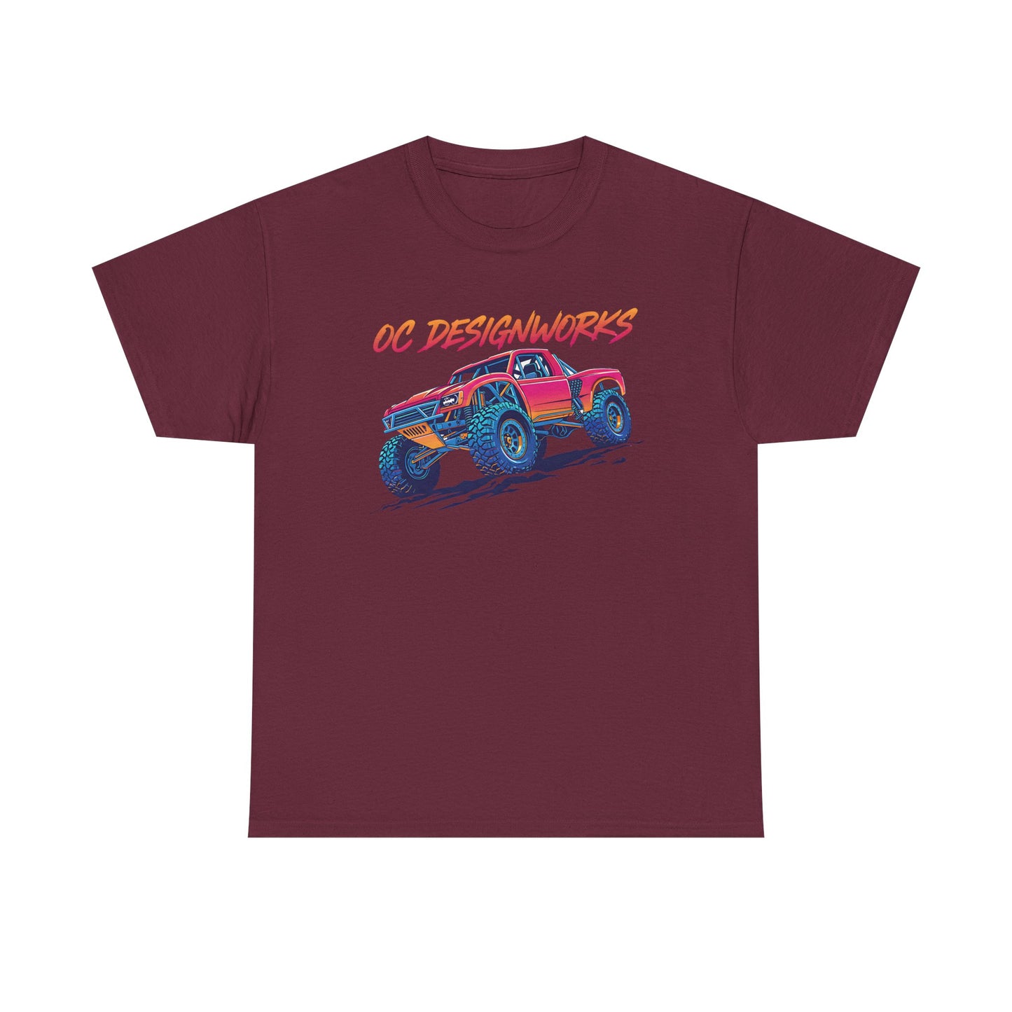 Monster Truck Graphic Tee — "OC Designworks" Retro Off-Road Shirt