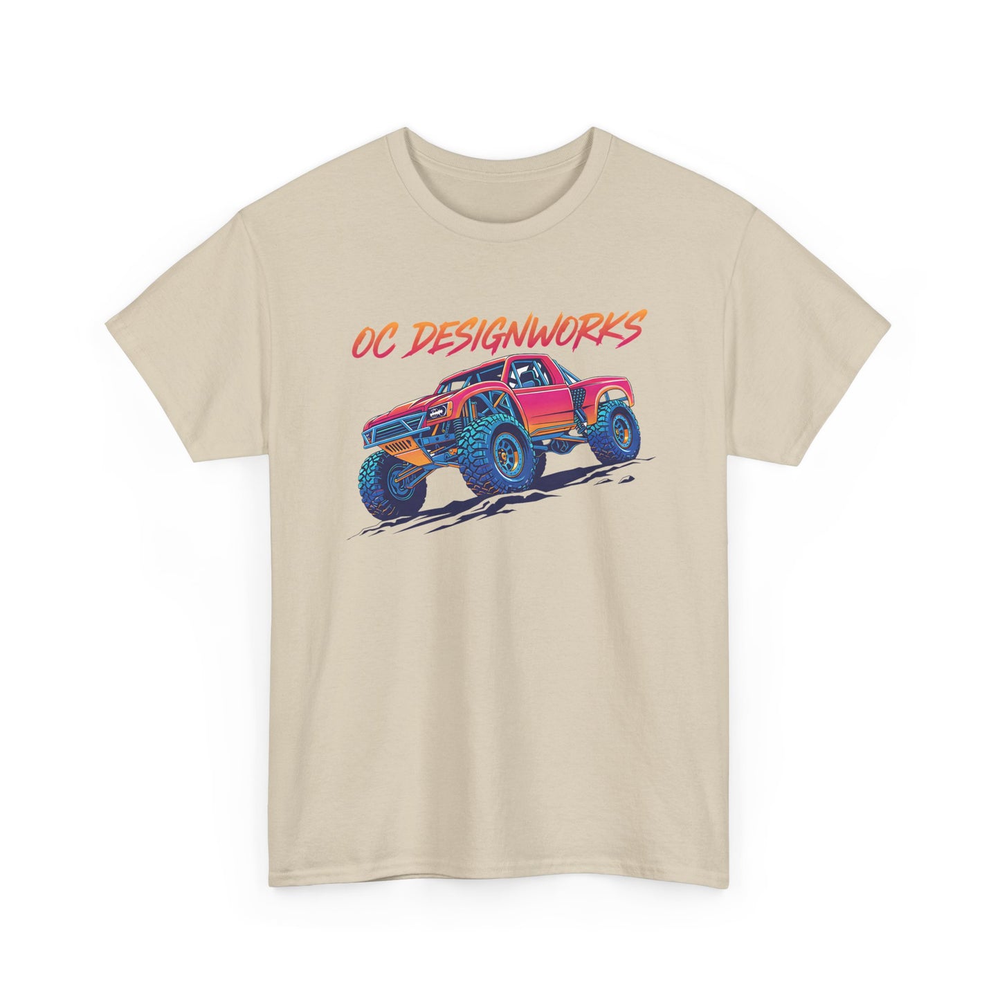 Monster Truck Graphic Tee — "OC Designworks" Retro Off-Road Shirt