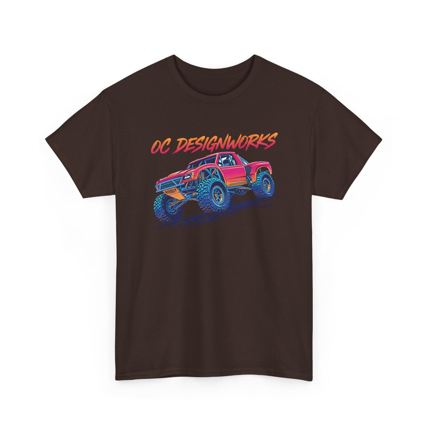Monster Truck Graphic Tee — "OC Designworks" Retro Off-Road Shirt