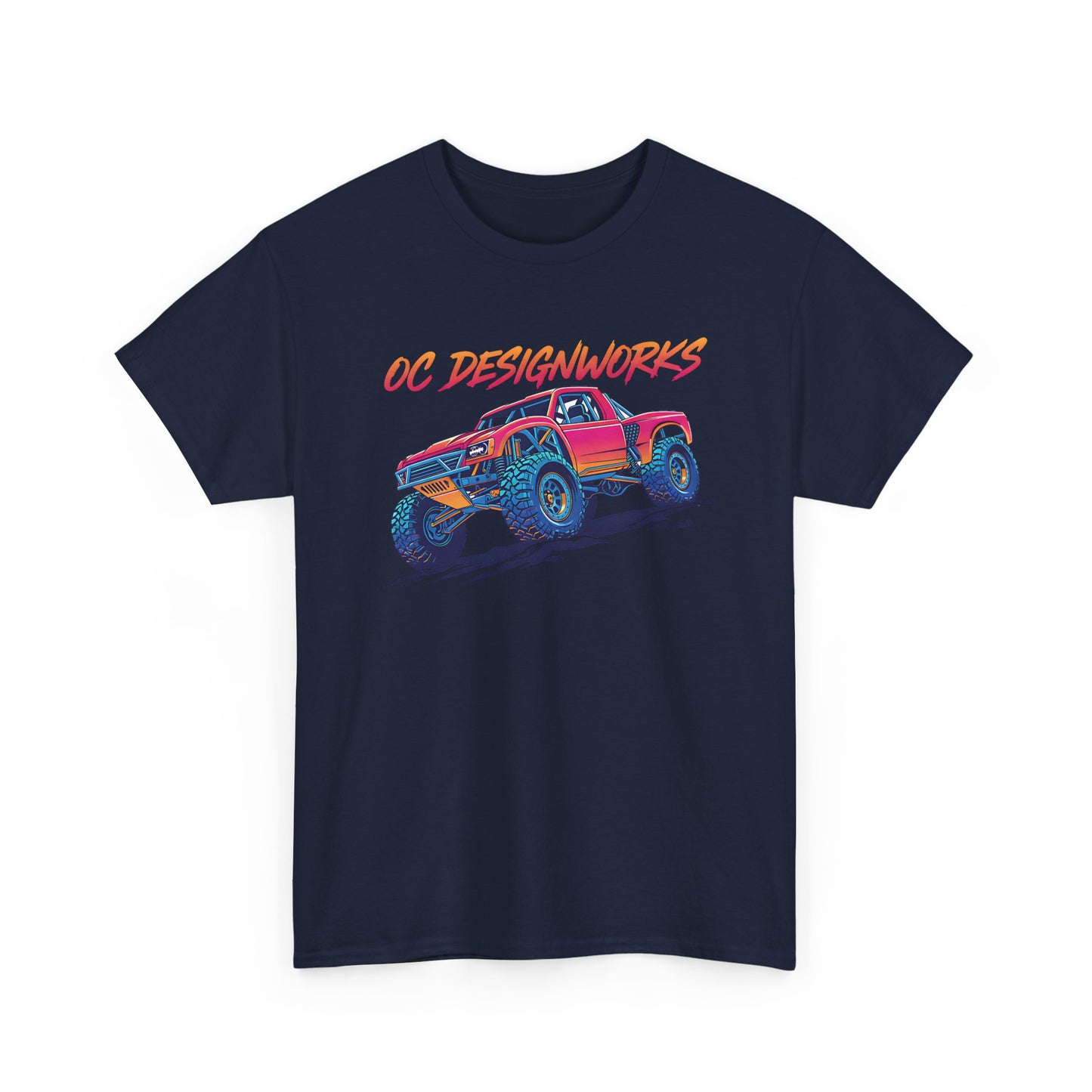 Monster Truck Graphic Tee — "OC Designworks" Retro Off-Road Shirt