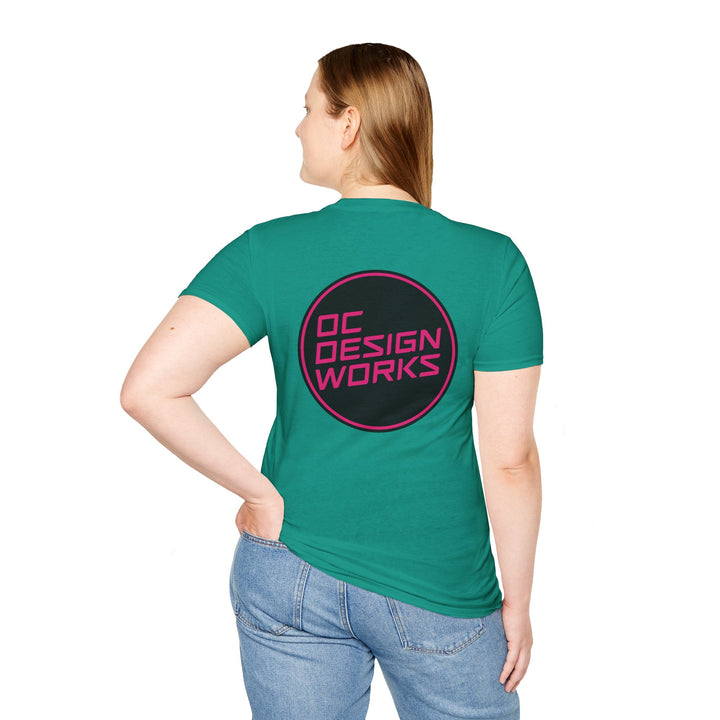 Heritage T-Shirt — Magenta Logo - OC Designworks