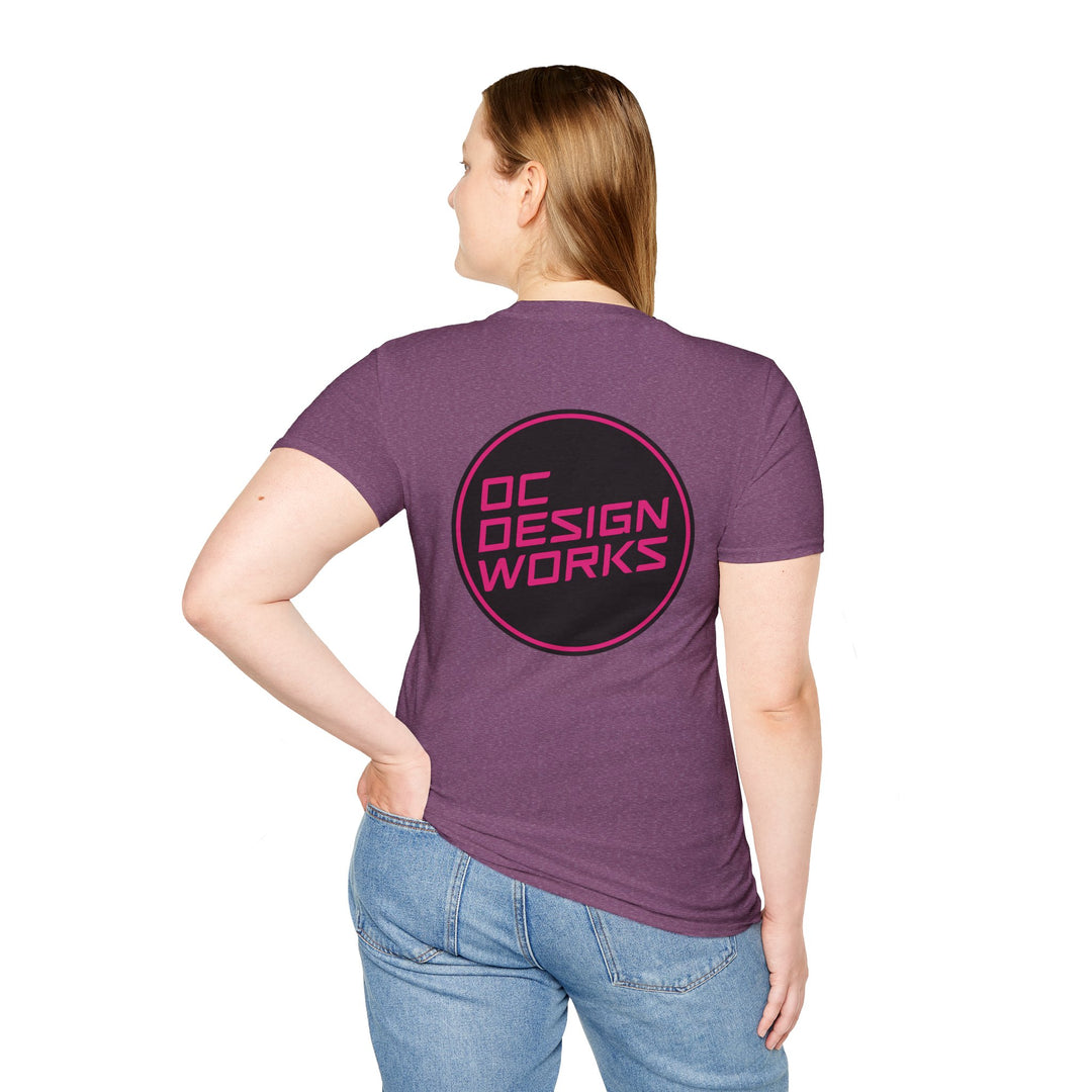Heritage T-Shirt — Magenta Logo - OC Designworks