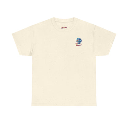 Surfing Wave Graphic Tee — 'Los Bombers' Retro Surf Shirt