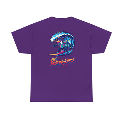 Surfing Wave Graphic Tee — 'Los Bombers' Retro Surf Shirt