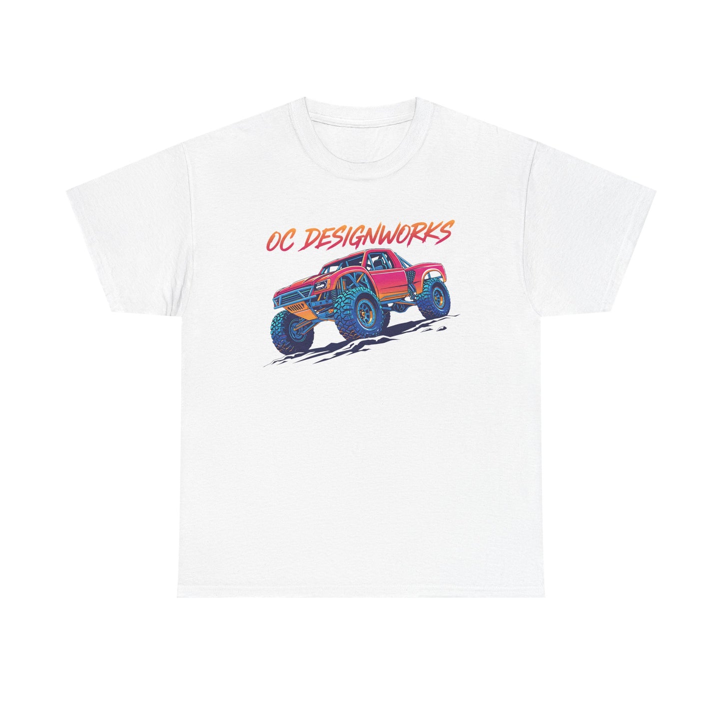 Monster Truck Graphic Tee — "OC Designworks" Retro Off-Road Shirt