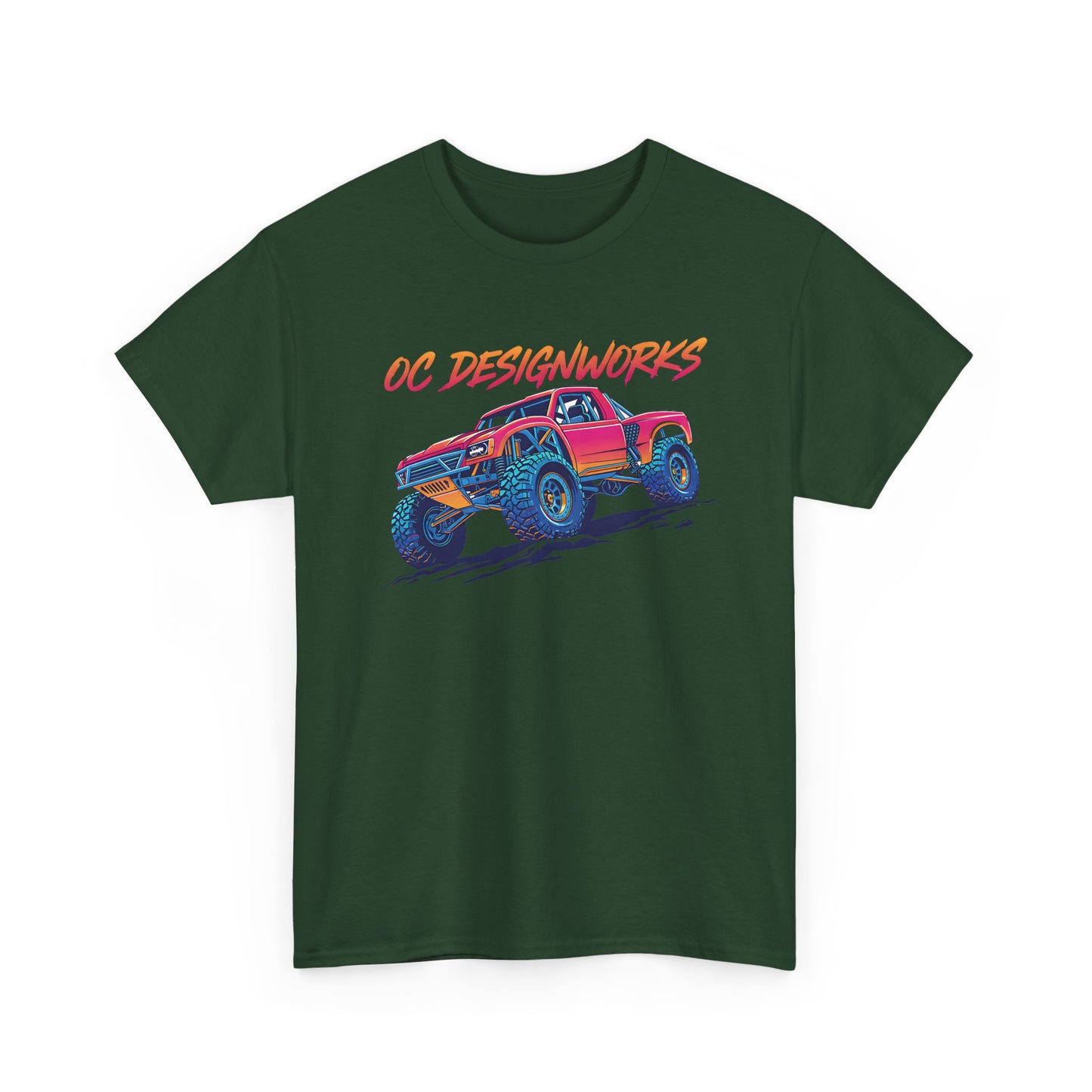 Monster Truck Graphic Tee — "OC Designworks" Retro Off-Road Shirt