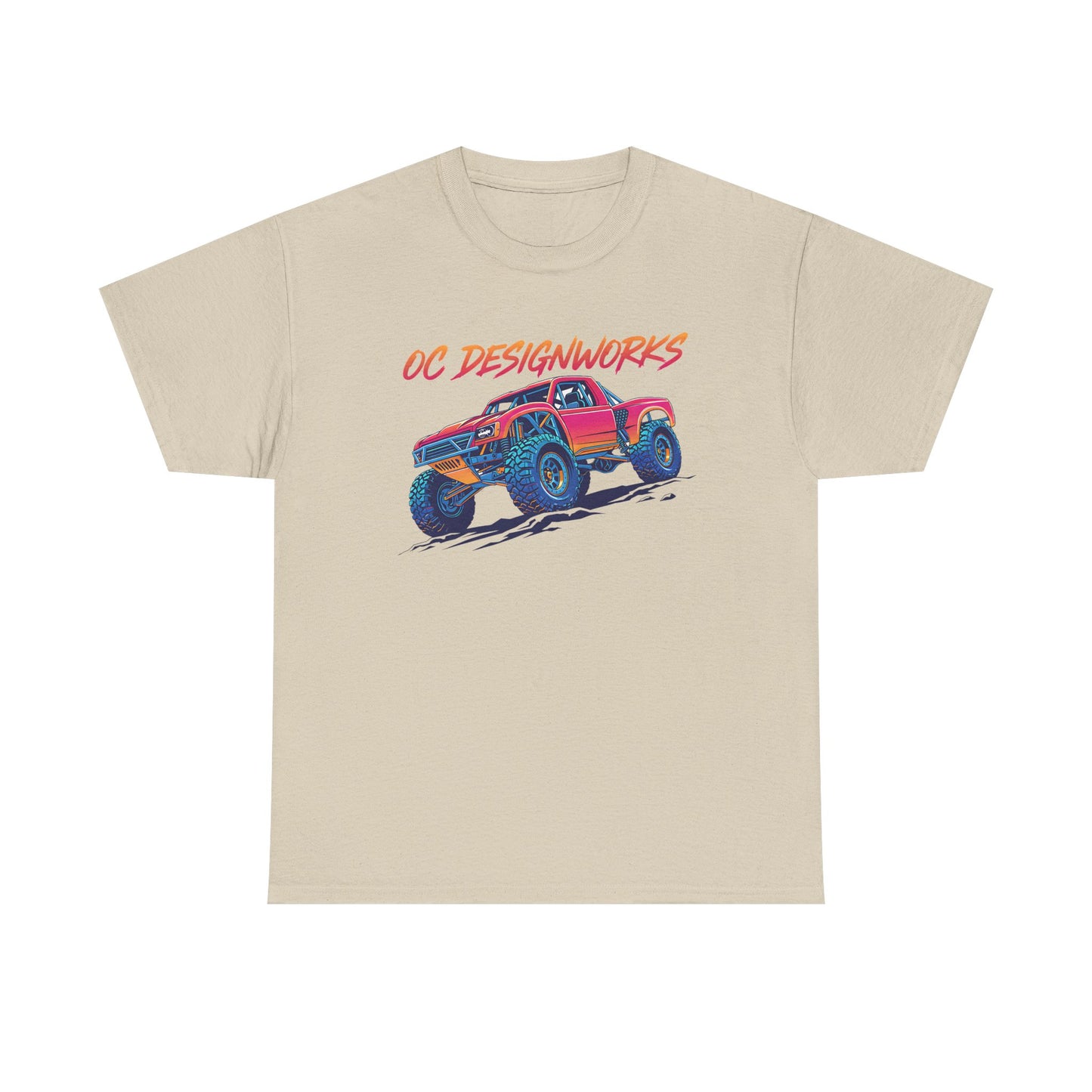 Monster Truck Graphic Tee — "OC Designworks" Retro Off-Road Shirt