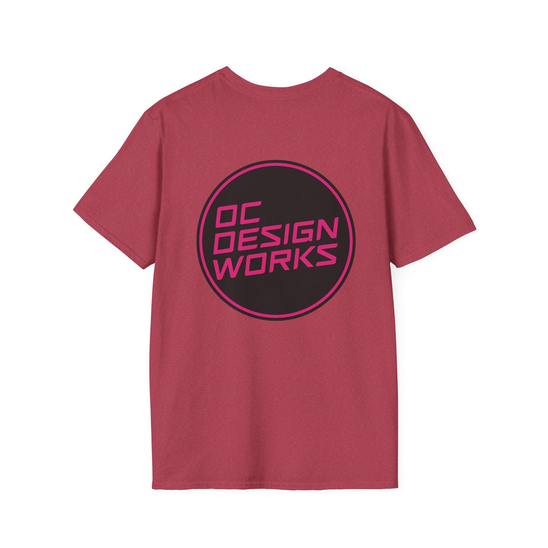 Heritage T-Shirt — Magenta Logo - OC Designworks
