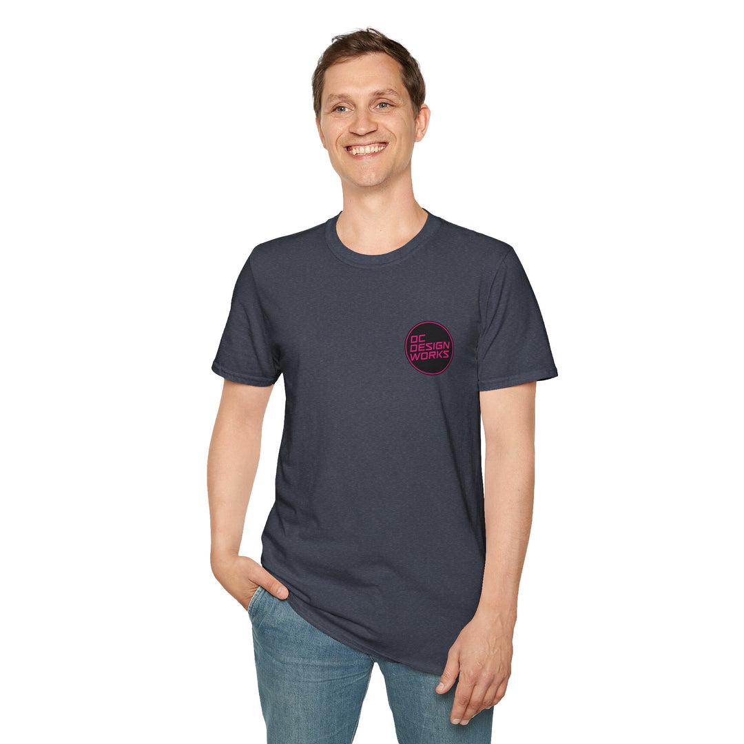 Heritage T-Shirt — Magenta Logo - OC Designworks