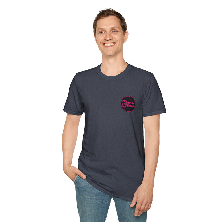 Heritage T-Shirt — Magenta Logo - OC Designworks