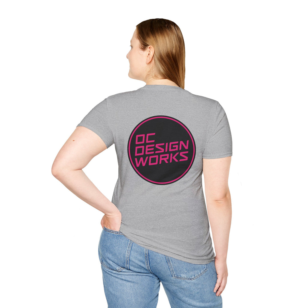 Heritage T-Shirt — Magenta Logo - OC Designworks