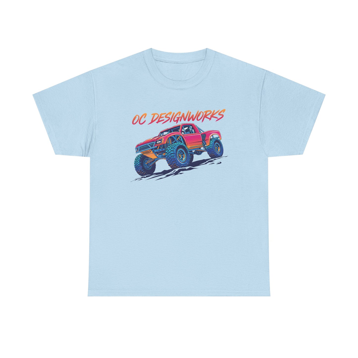 Monster Truck Graphic Tee — "OC Designworks" Retro Off-Road Shirt