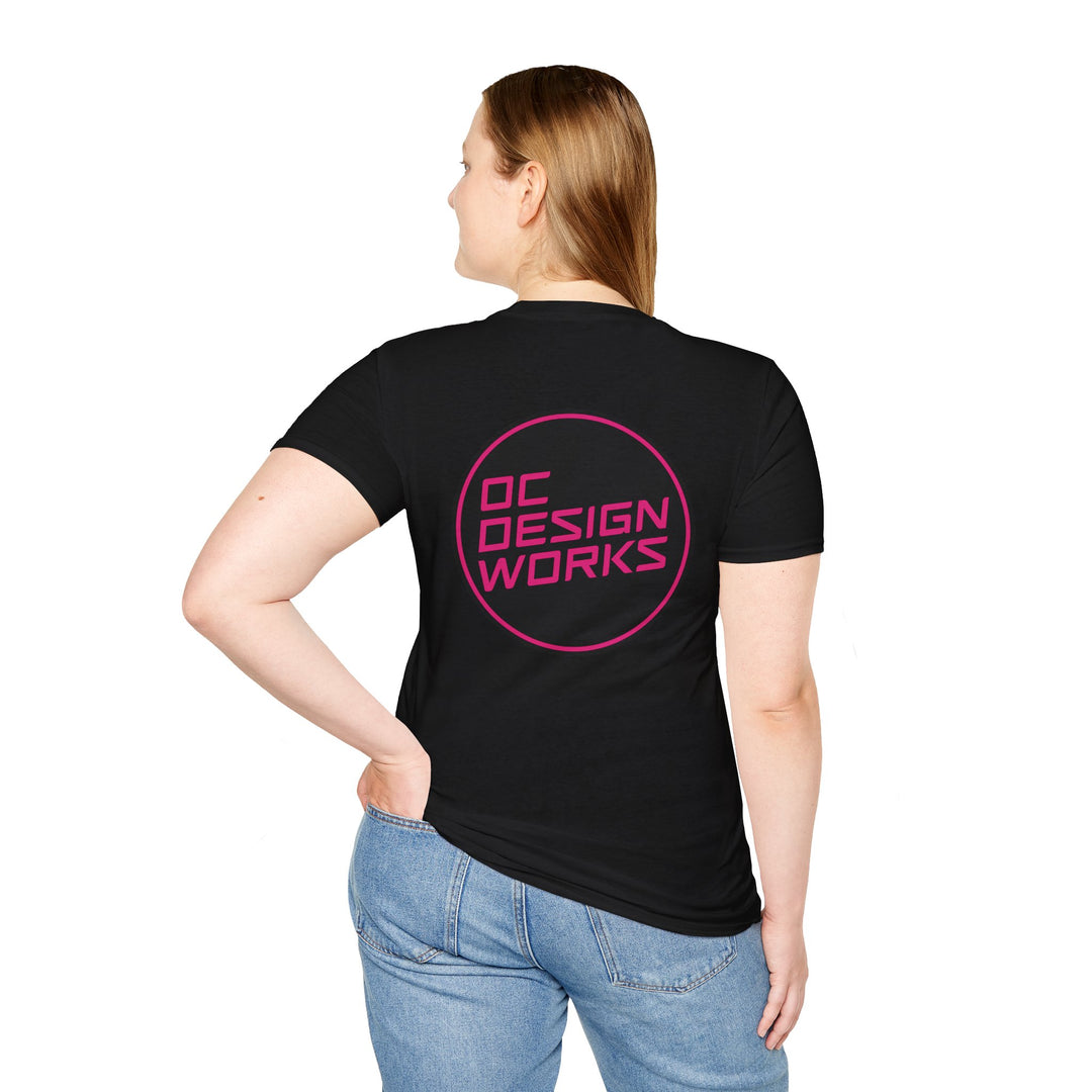 Heritage T-Shirt — Magenta Logo - OC Designworks