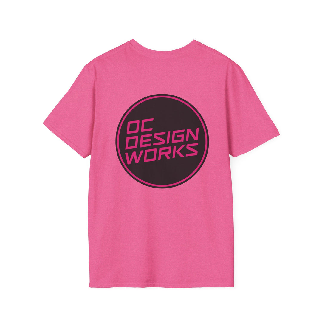Heritage T-Shirt — Magenta Logo - OC Designworks