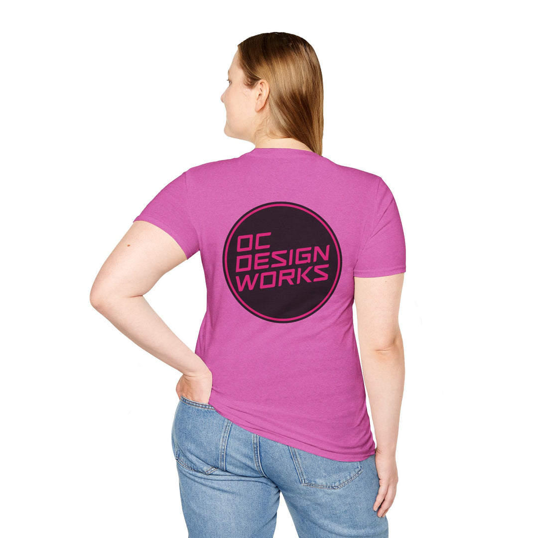 Heritage T-Shirt — Magenta Logo - OC Designworks
