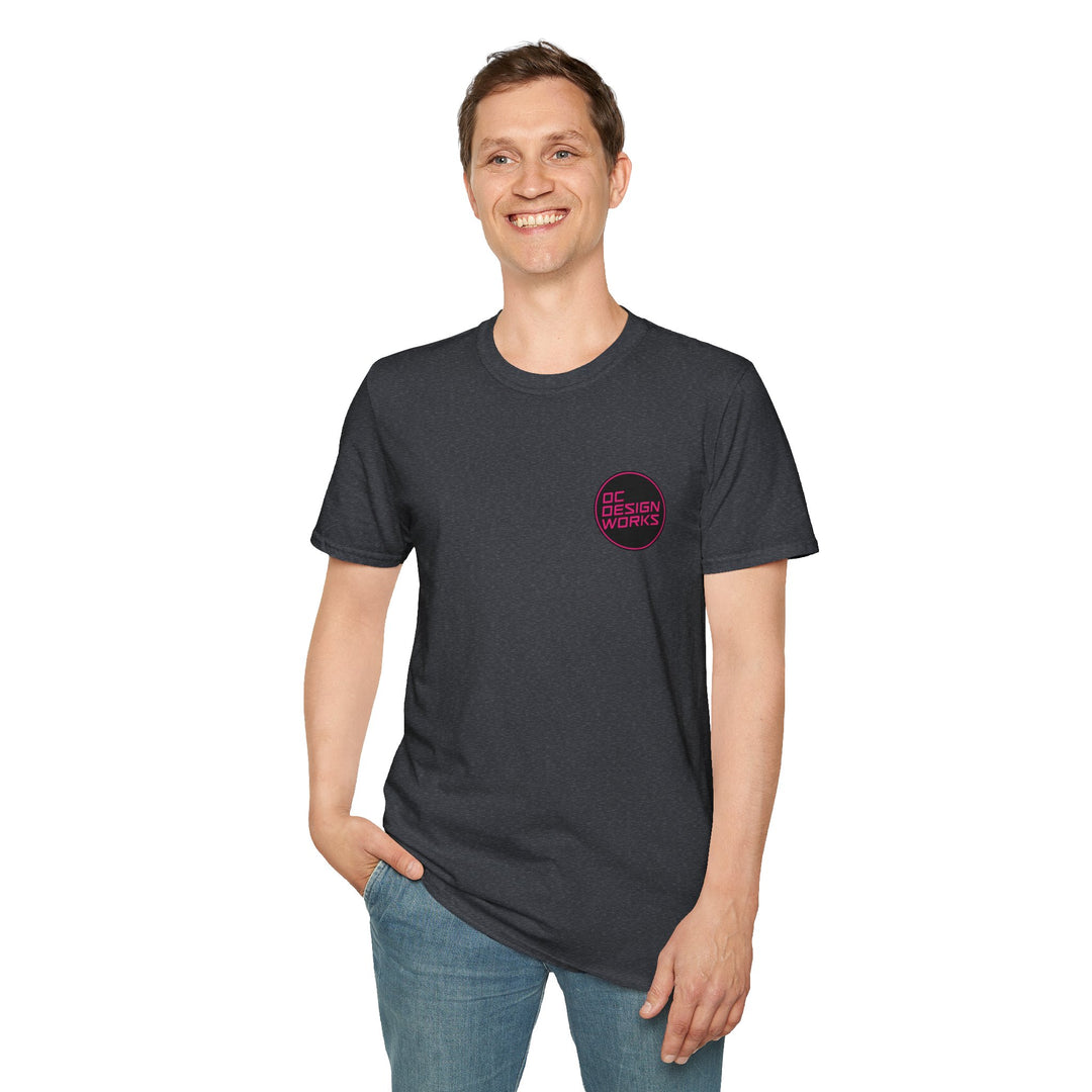 Heritage T-Shirt — Magenta Logo - OC Designworks