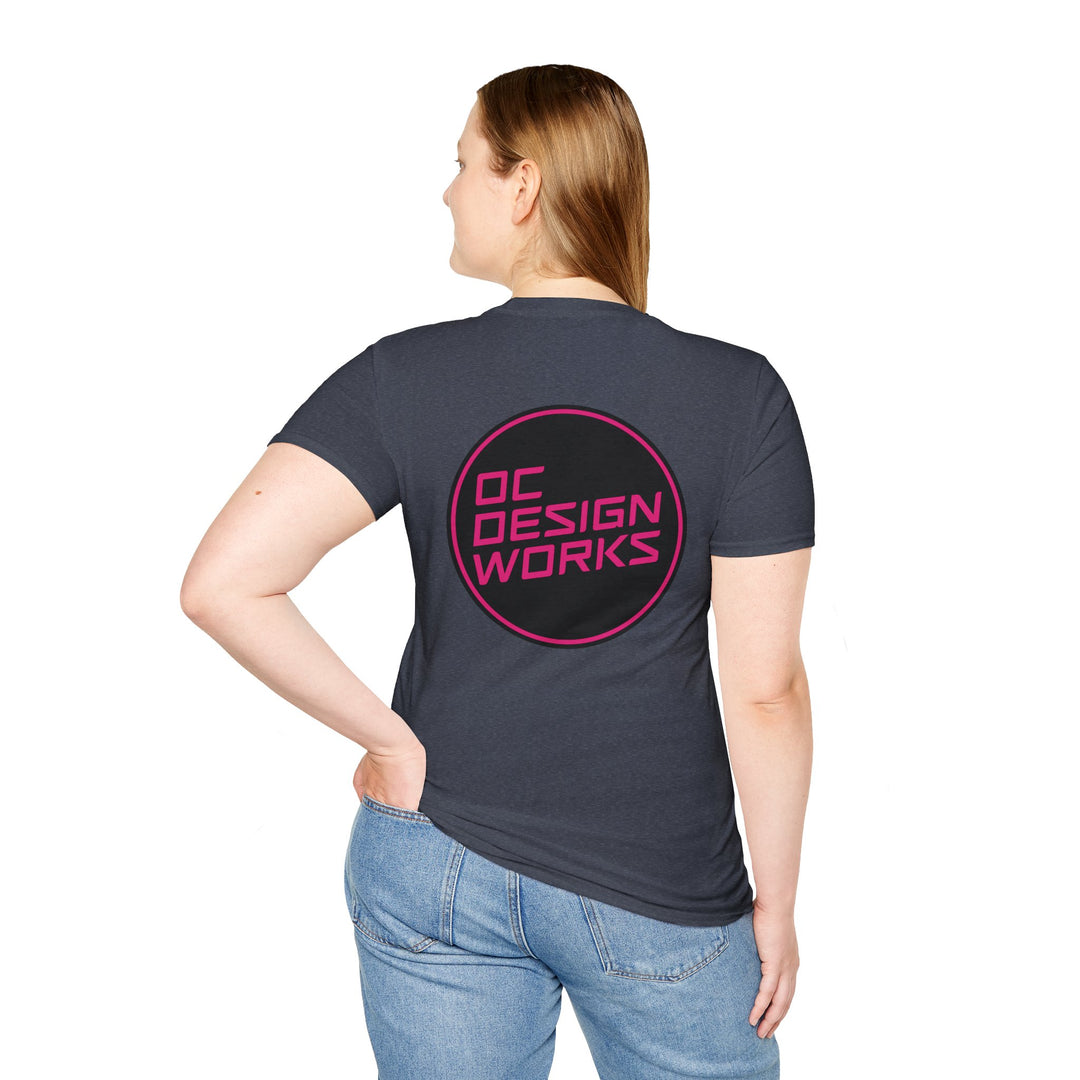 Heritage T-Shirt — Magenta Logo - OC Designworks