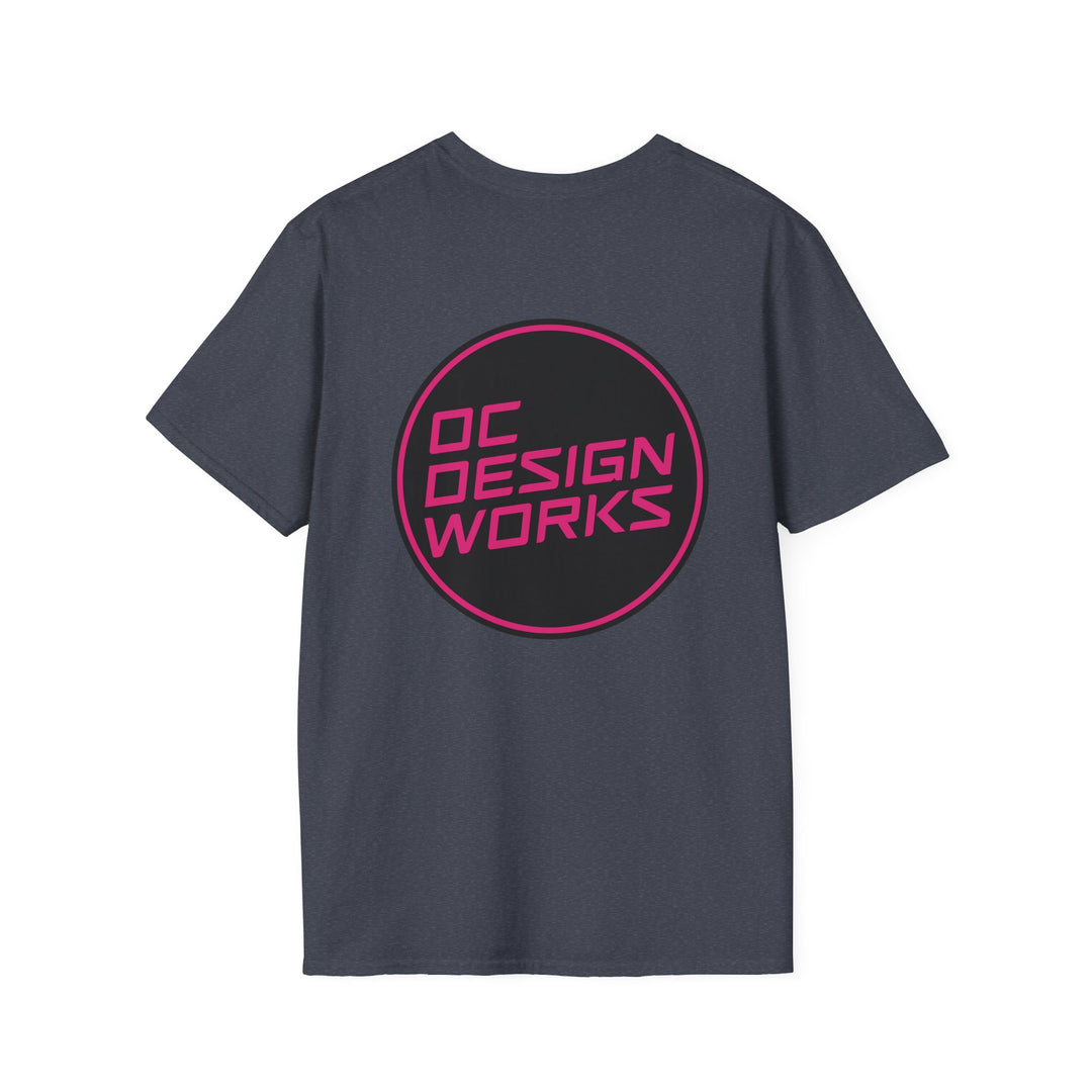 Heritage T-Shirt — Magenta Logo - OC Designworks