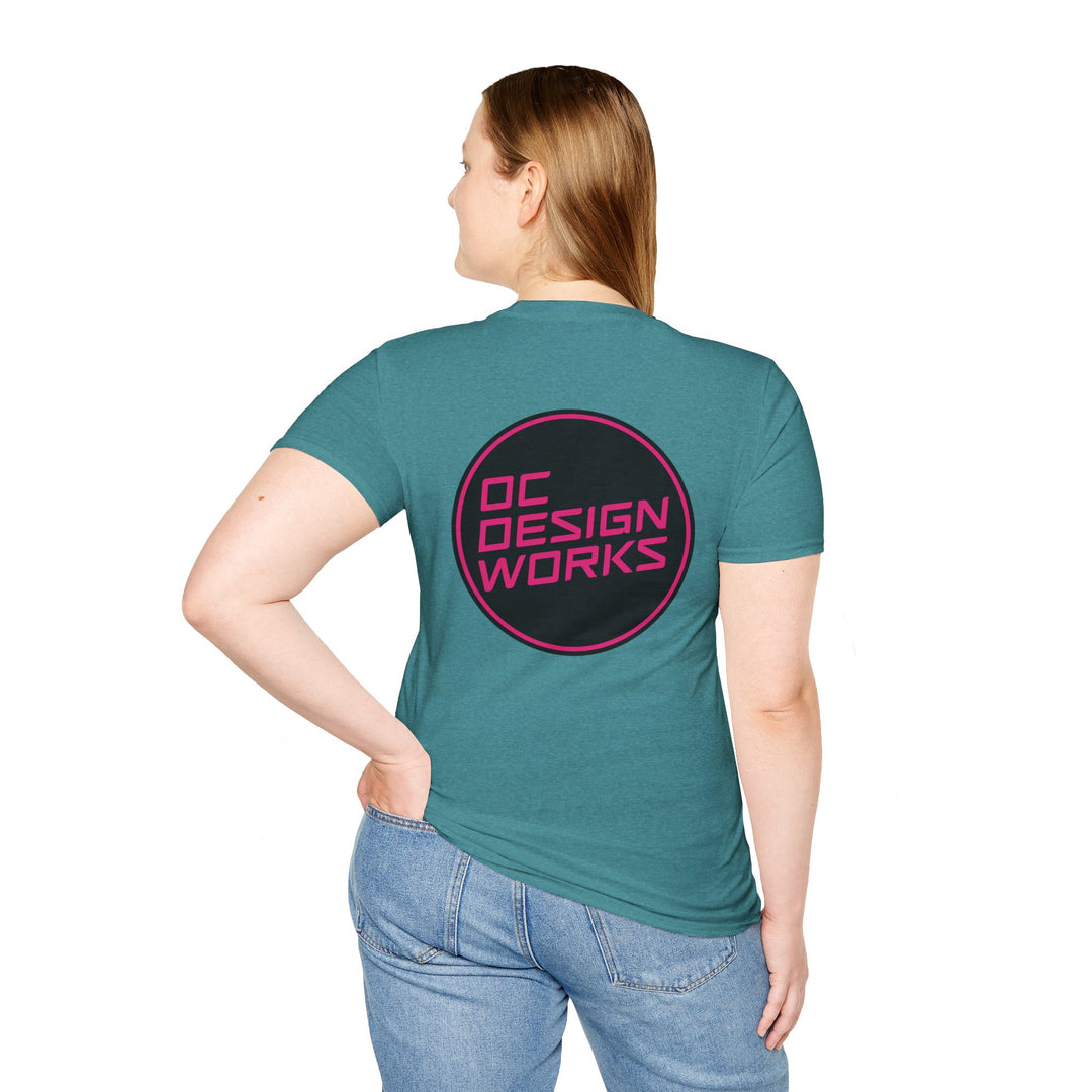 Heritage T-Shirt — Magenta Logo - OC Designworks