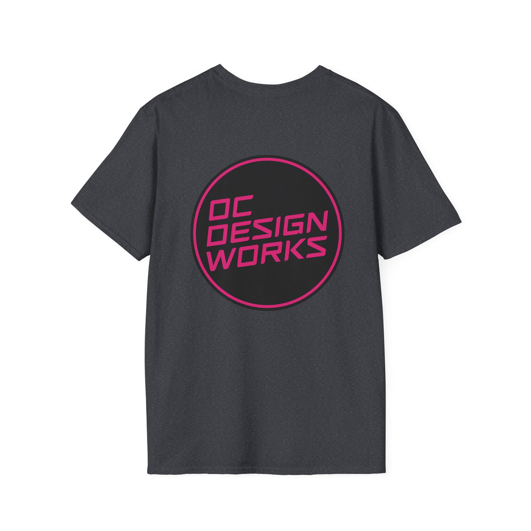 Heritage T-Shirt — Magenta Logo - OC Designworks