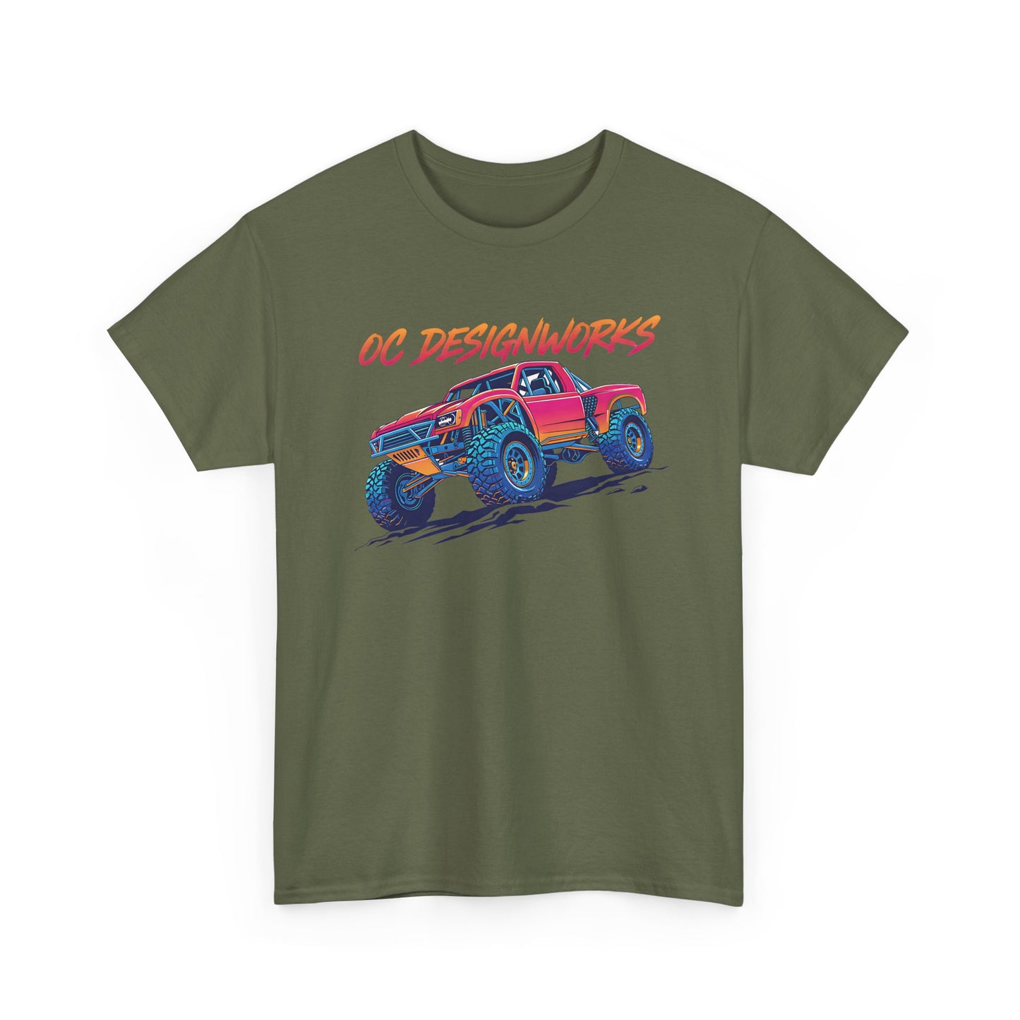 Monster Truck Graphic Tee — "OC Designworks" Retro Off-Road Shirt