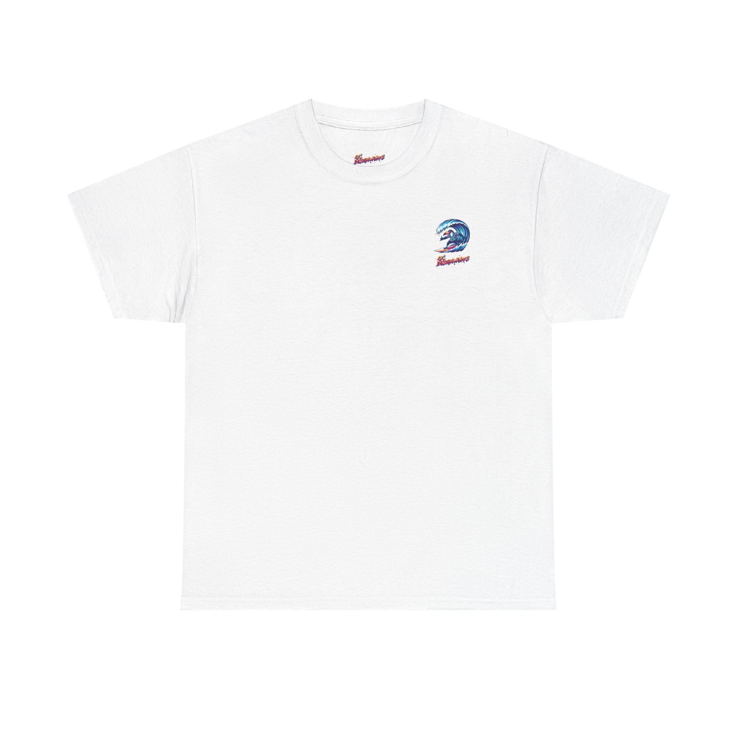 Surfing Wave Graphic Tee — 'Los Bombers' Retro Surf Shirt