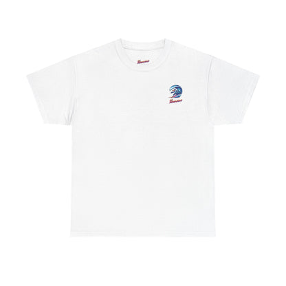 Surfing Wave Graphic Tee — 'Los Bombers' Retro Surf Shirt