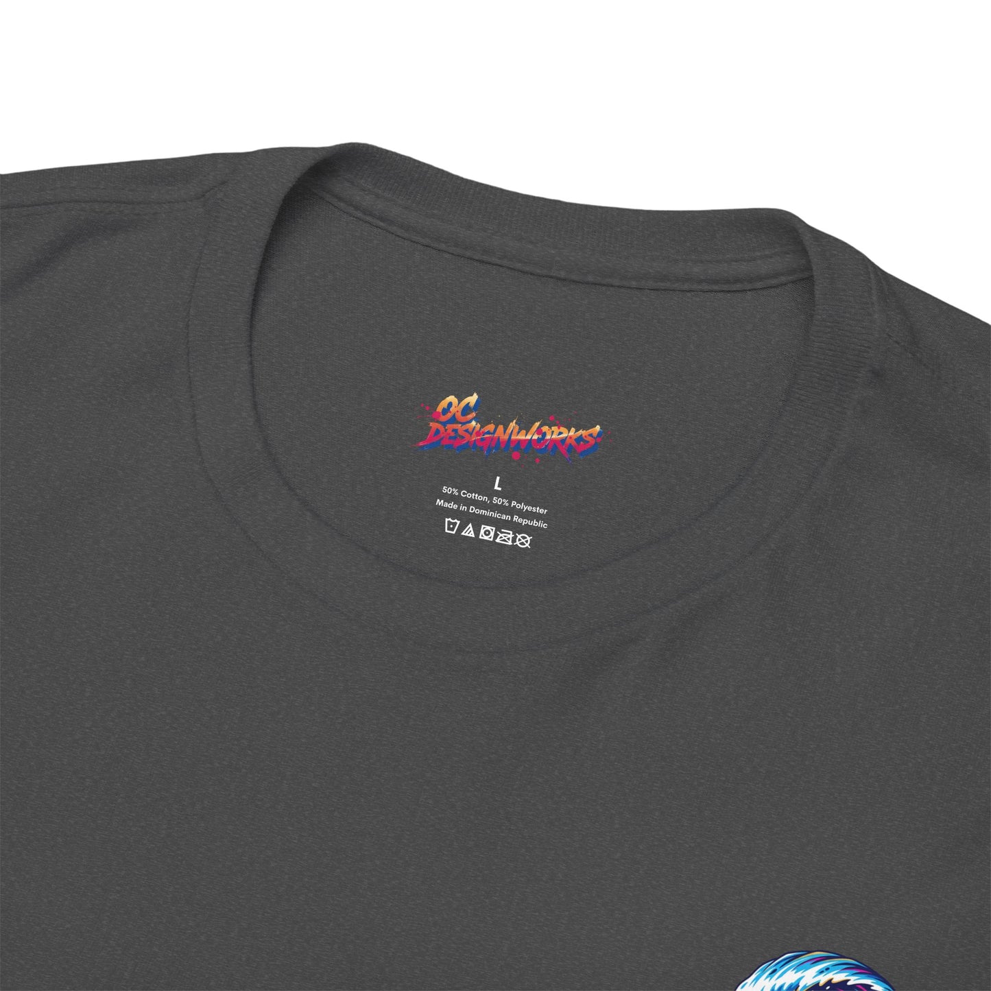 Surfing Wave Graphic Tee — 'Los Bombers' Retro Surf Shirt