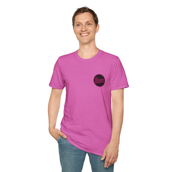 Heritage T-Shirt — Magenta Logo - OC Designworks