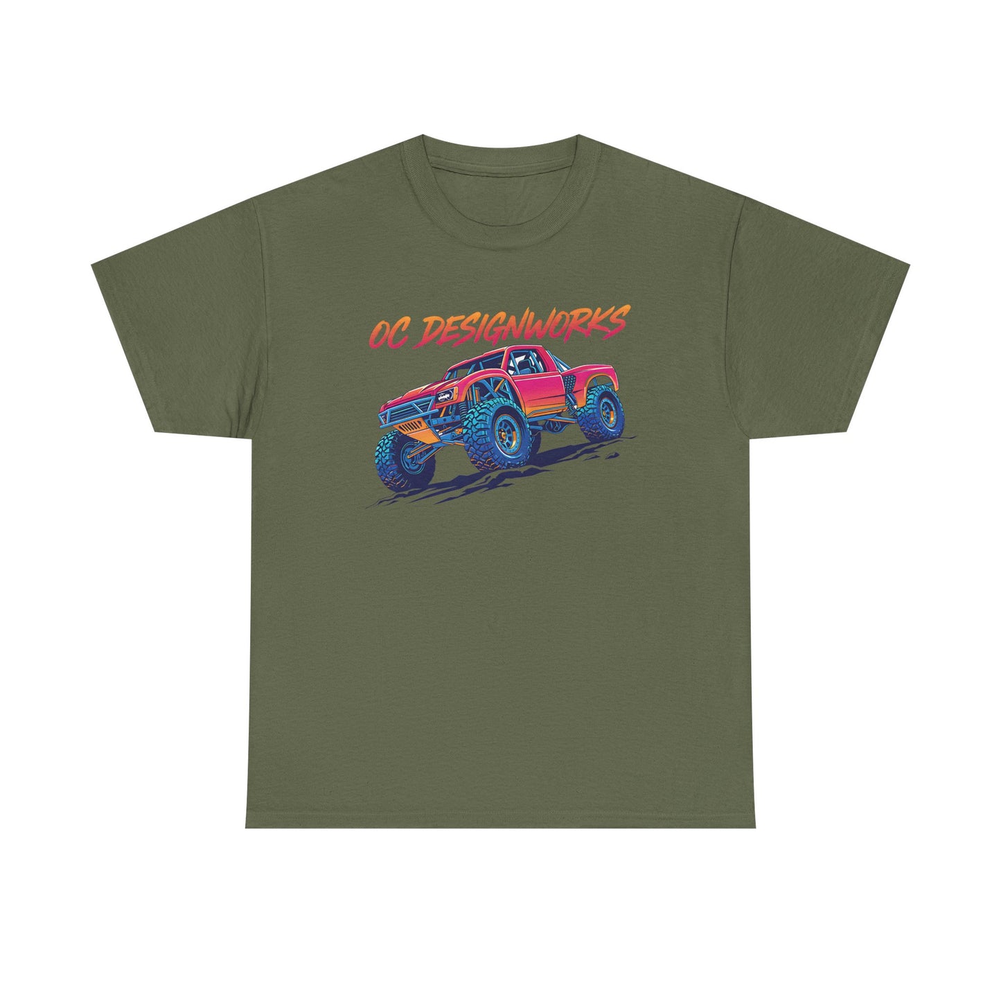 Monster Truck Graphic Tee — "OC Designworks" Retro Off-Road Shirt