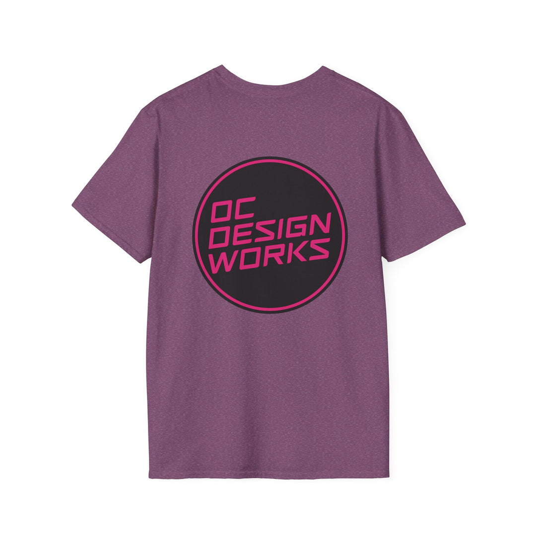 Heritage T-Shirt — Magenta Logo - OC Designworks