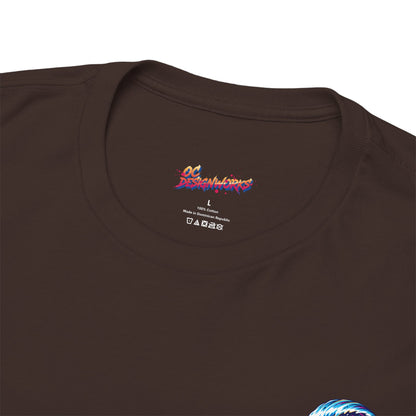 Surfing Wave Graphic Tee — 'Los Bombers' Retro Surf Shirt