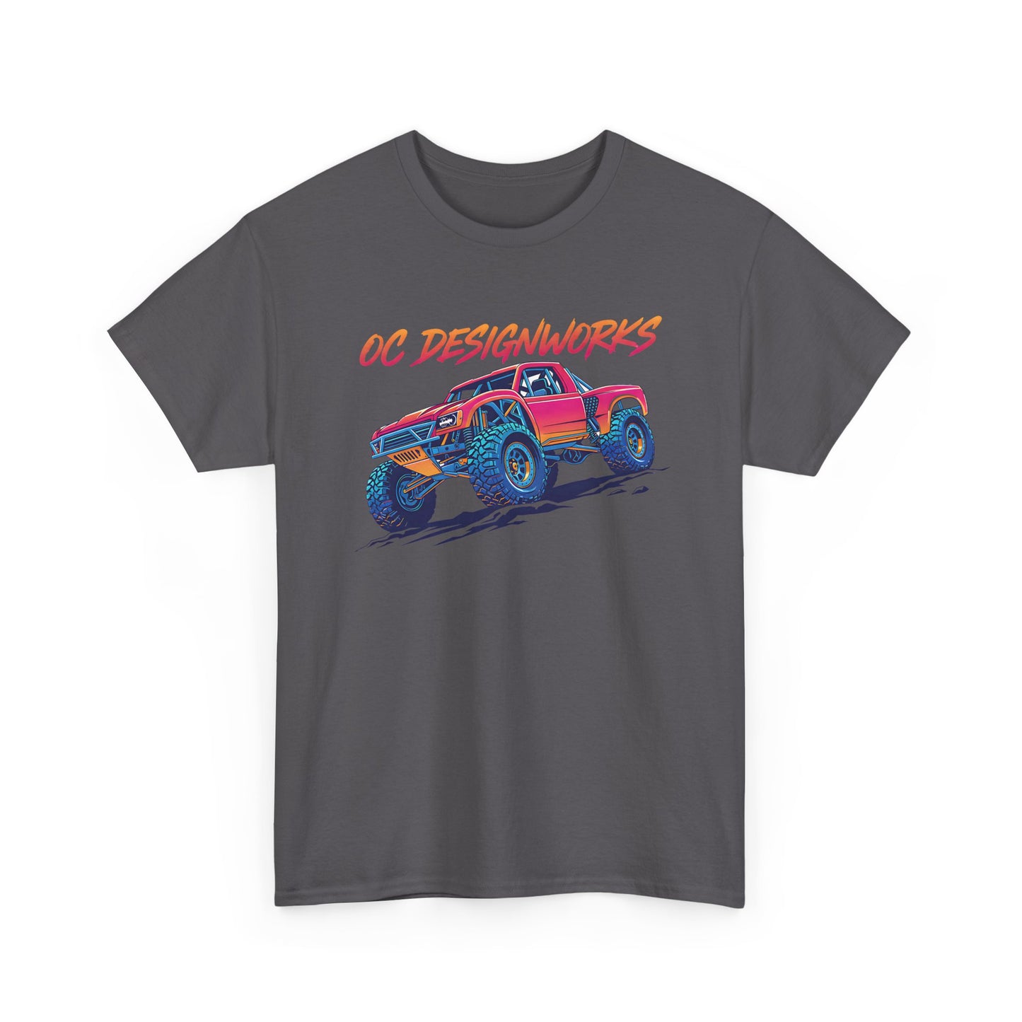 Monster Truck Graphic Tee — "OC Designworks" Retro Off-Road Shirt