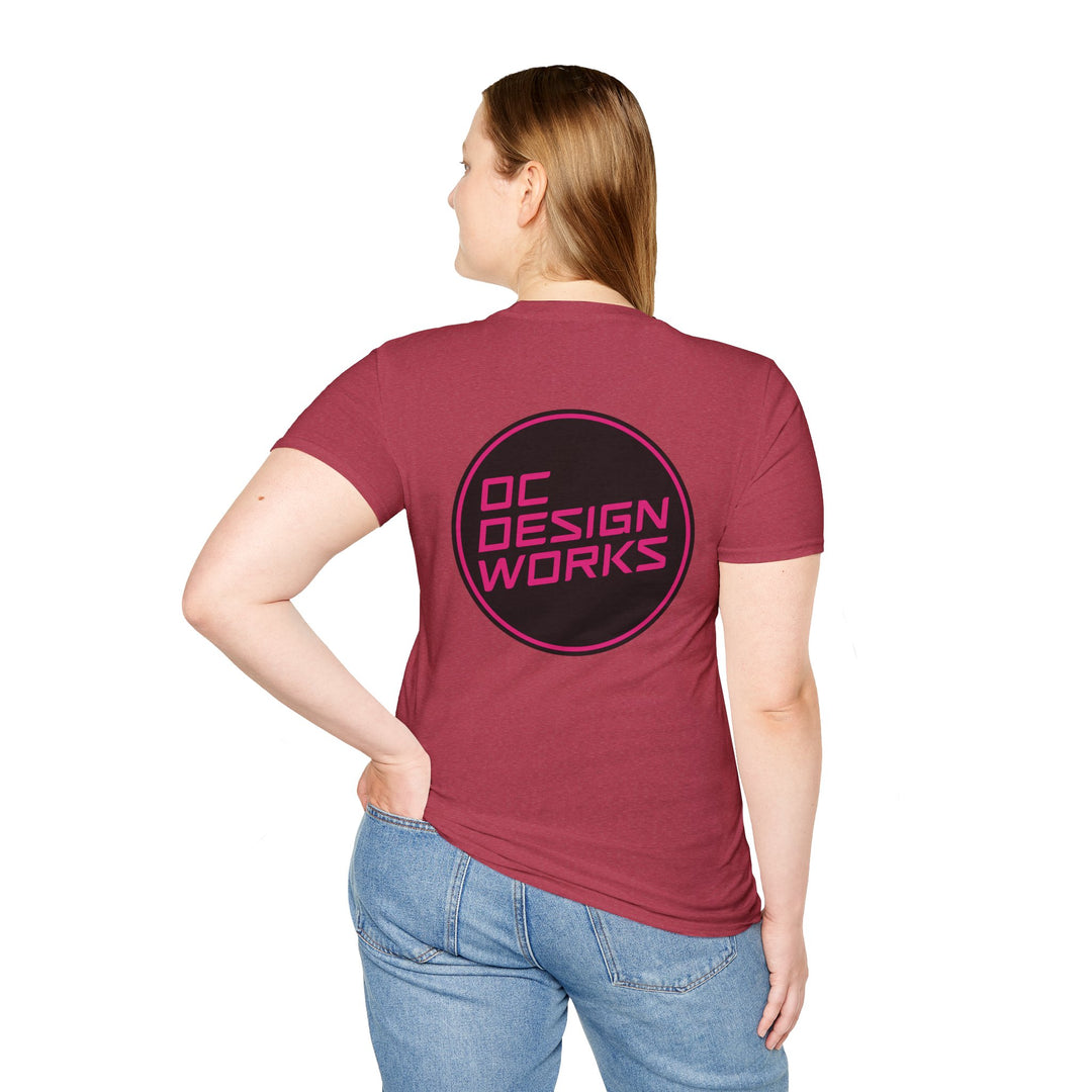 Heritage T-Shirt — Magenta Logo - OC Designworks