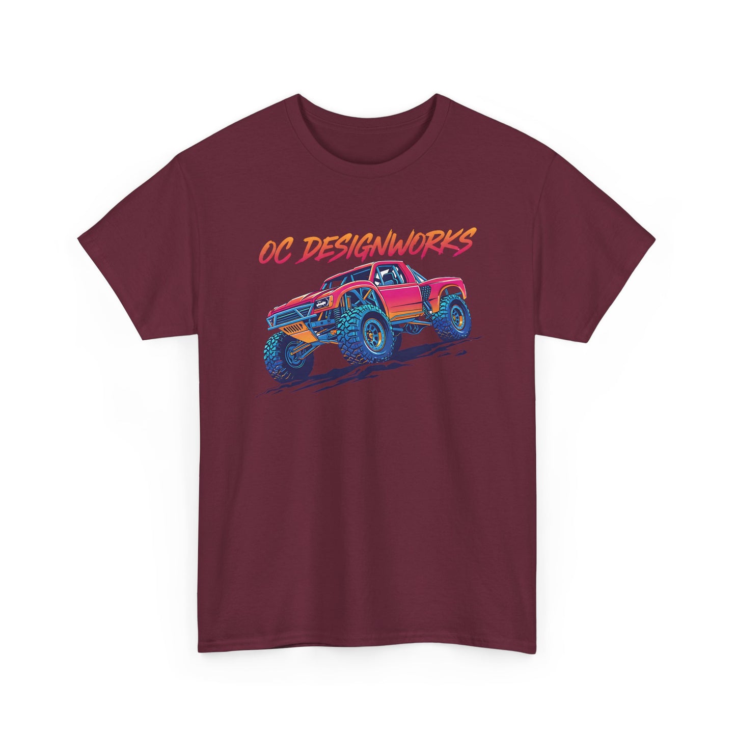 Monster Truck Graphic Tee — "OC Designworks" Retro Off-Road Shirt