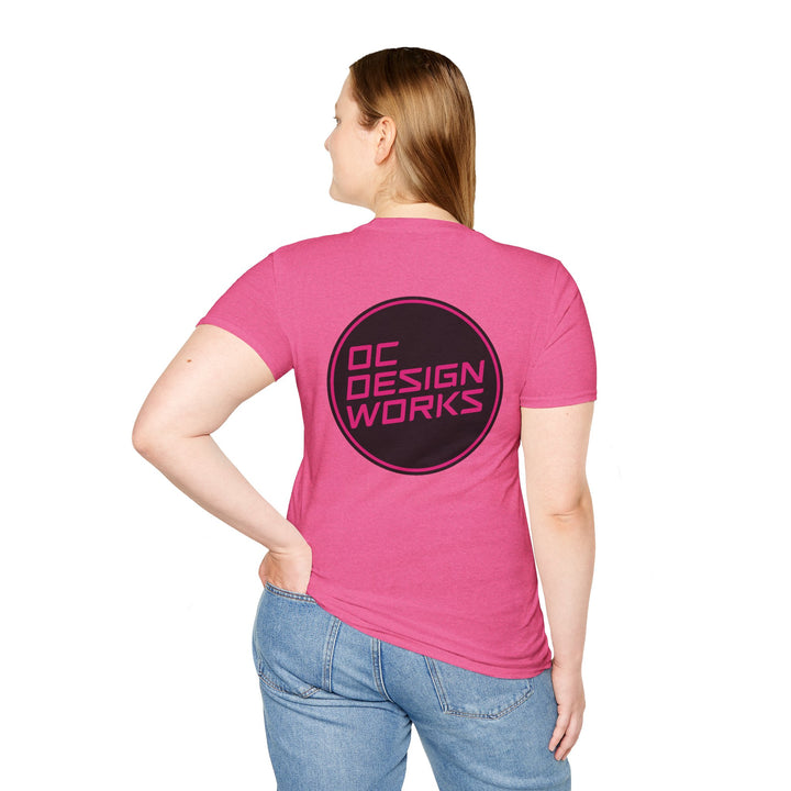 Heritage T-Shirt — Magenta Logo - OC Designworks