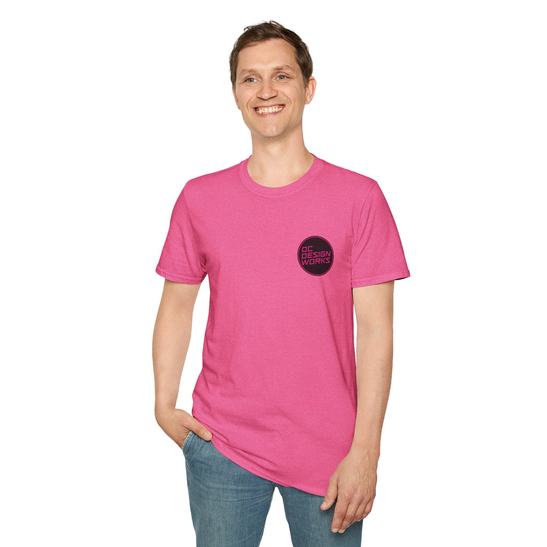 Heritage T-Shirt — Magenta Logo - OC Designworks